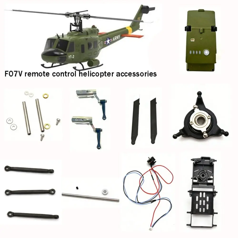 Hohe Qualität F07V RC Hubschrauber Ersatzteile 3D Version Kunststoff Spindel Welle Rahmen Rücklicht Motor Licht Batterie