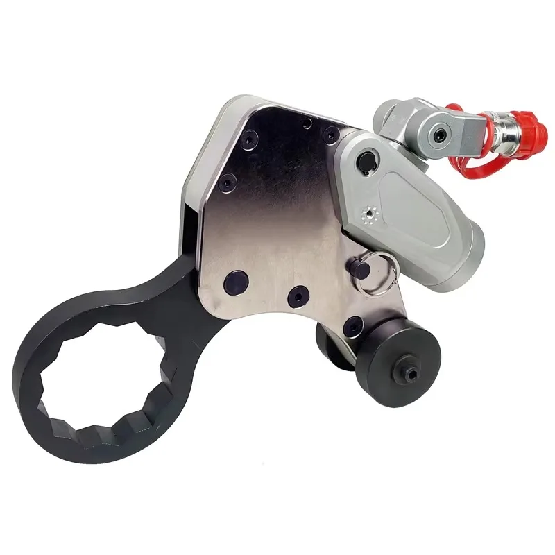 Safe, reliable, thin, interchangeable head open hydraulic wrench, suitable for industrial maintenance