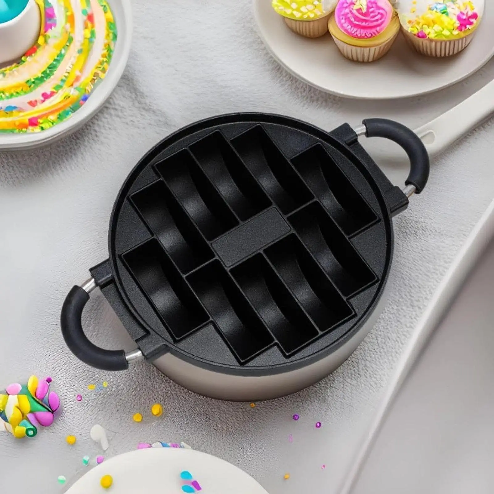 10 Holes Egg Pancake Baking Pan Cookies Baking Pan Octopus Meatball Machine Non stick Pot Cake Pop Pan Breakfast Cooker