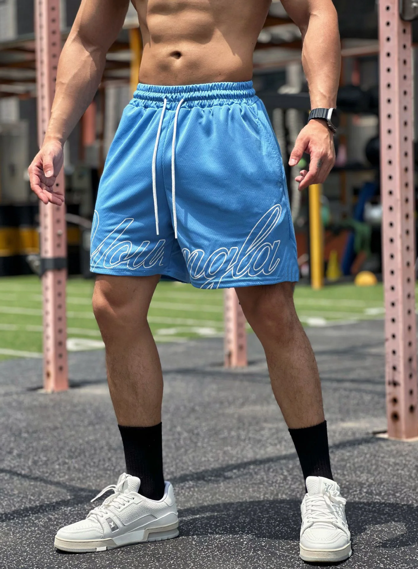 

2025 Fashion Sports Men Shorts High Quality Fitness Muscle Pants Casual EXercise Loose Short Pants Men Clothing Summer Shorts