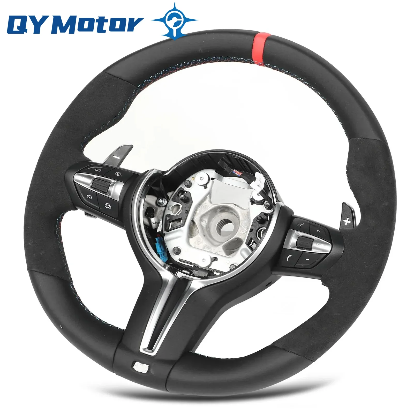 Leather Steering Wheel Full Set For BMW 1/2/3/4/5 Series M3 M4 M5 F30 F10 F15 F16 F06 F32 F26 F25 F80 E90 Upgrade Old to New