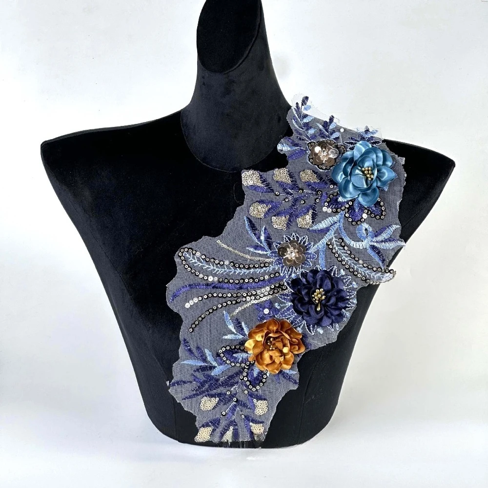 Embroidered Three-dimensional Flower Decal High-end Decorative Dress Wedding Dress T-shirt Lace Accessories