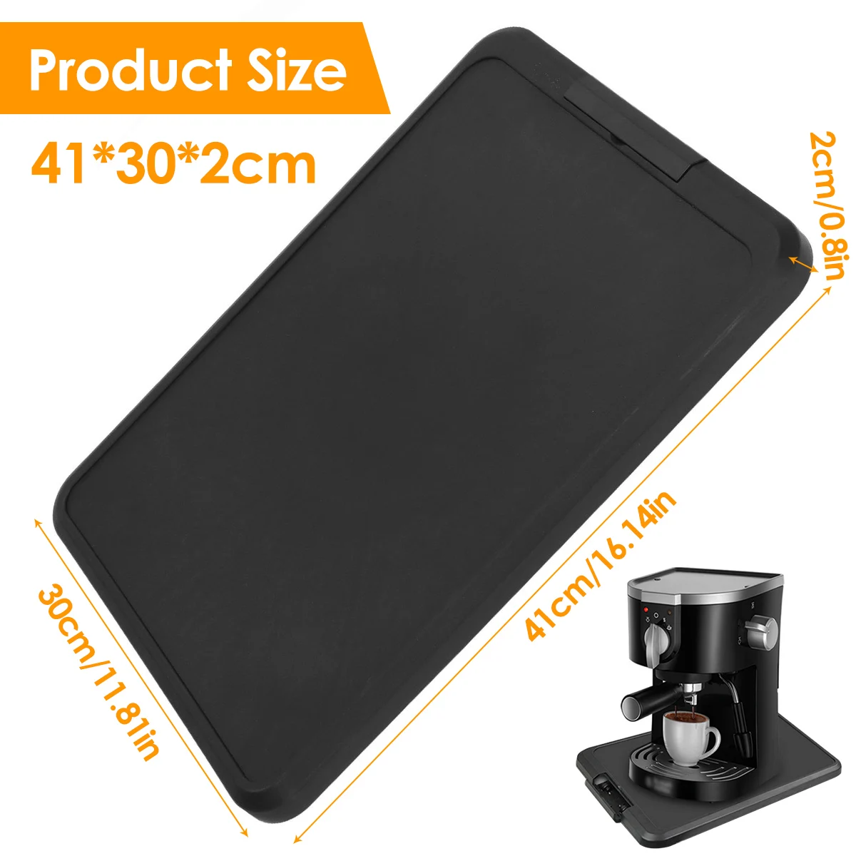 Sliding Coffee Maker Tray Mat Kitchen Countertop Storage Rolling Tray Below Cabinet Appliance Sliding Tray with Smooth Wheels