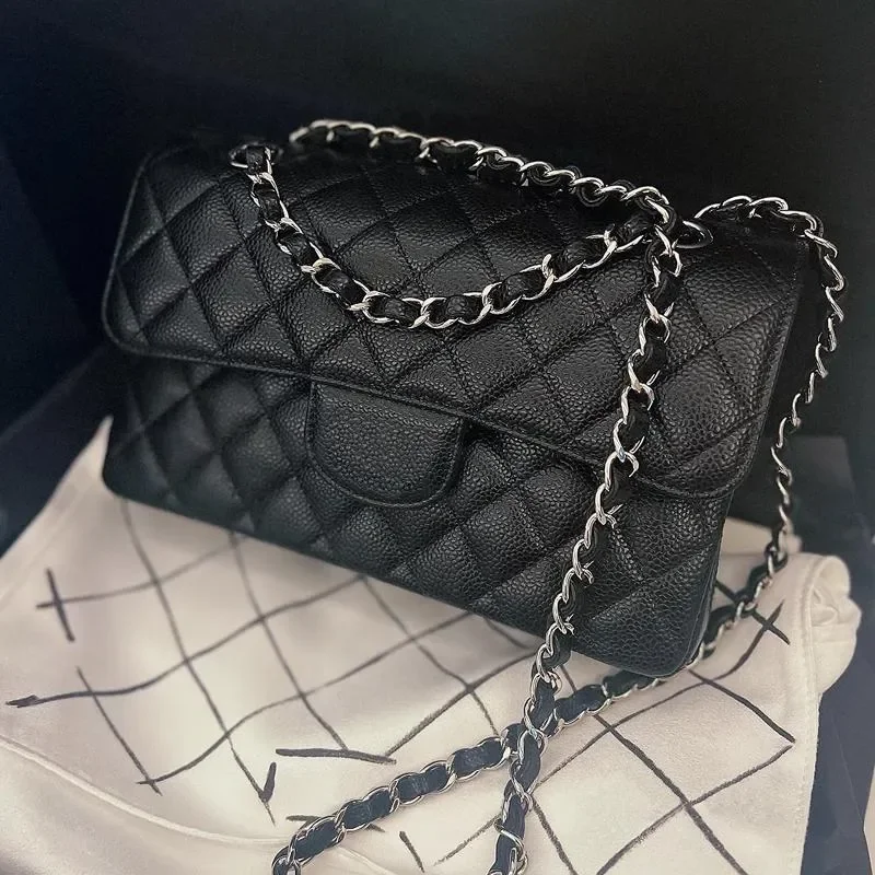 Designer Handbag Shoulder Chain Bags Clutch Vintage Flap Totes Bags Wallet Stylish Purse Double Letters Solid Crossbody Waist Sq