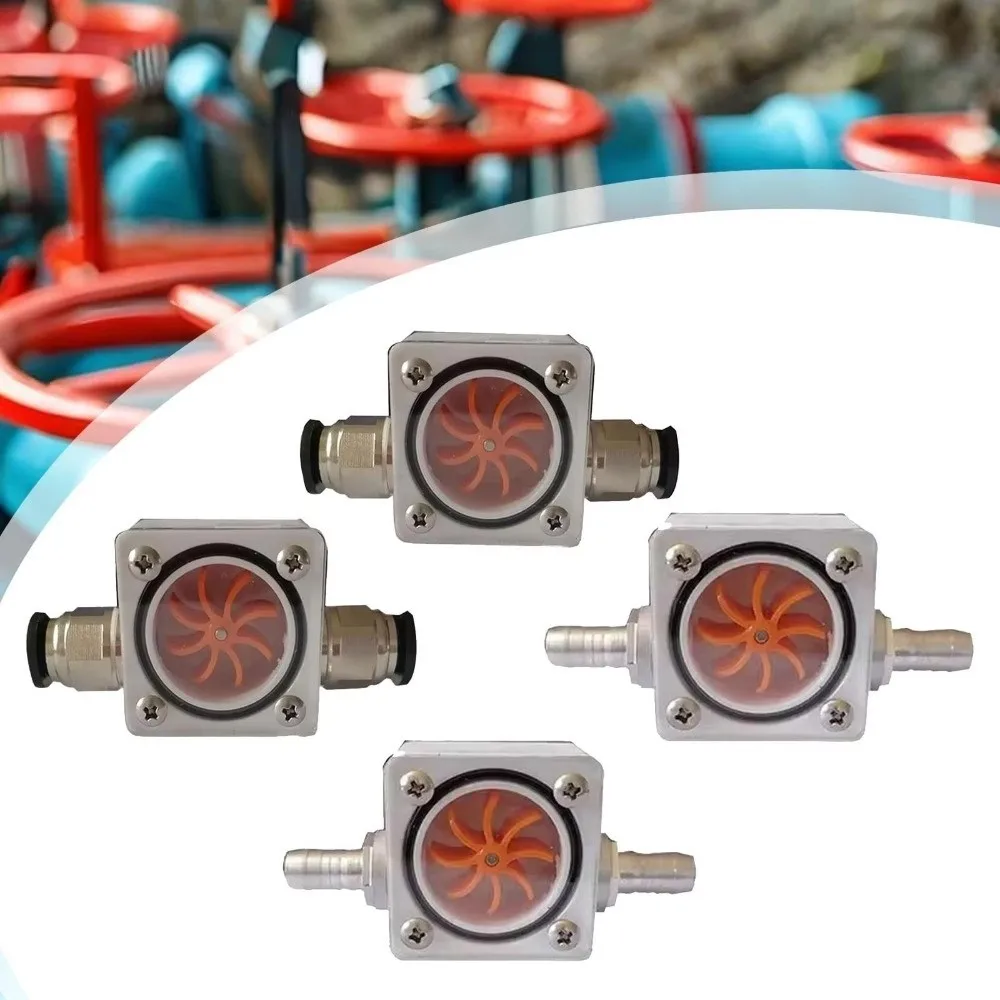 Universal Water Flow Meter 6mm 8mm 10mm 12mm 16mm Connector Water Flow Detection Water Cooled Flowmeter One In One Out Versatile