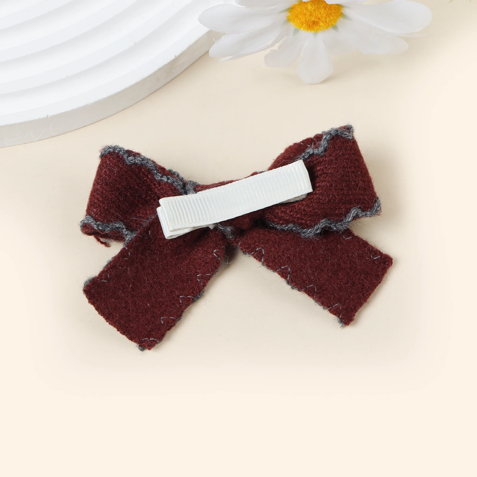 36Pcs Crochet Bows Hair Clips Wool Knitted Frill Bow Hairpins Kids Barrettes Baby Girls School Hair Accessories Bulk Headwear
