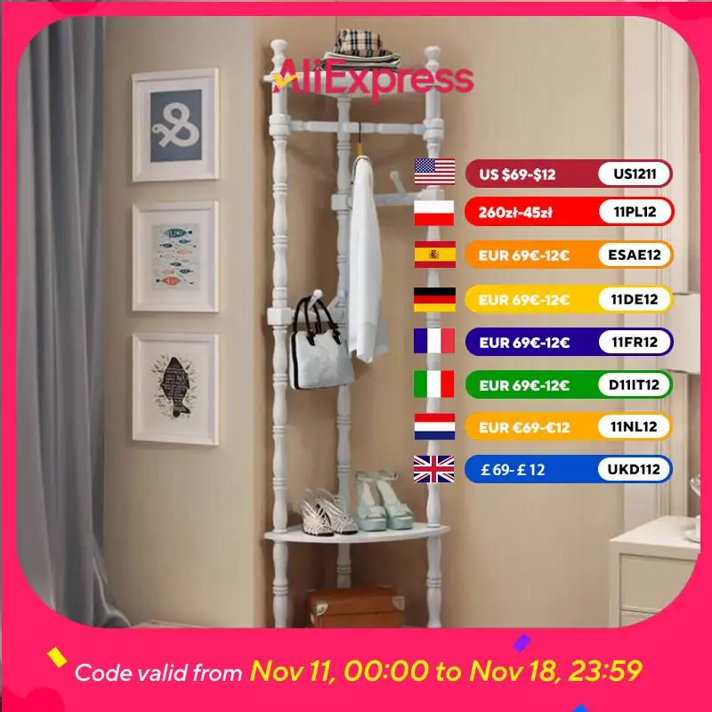

Multifunctional Wooden Clothes Rack Aesthetic Design Designer Bedroom Clothes Rack Room Nordic Wieszaki Na Ubranie Furniture