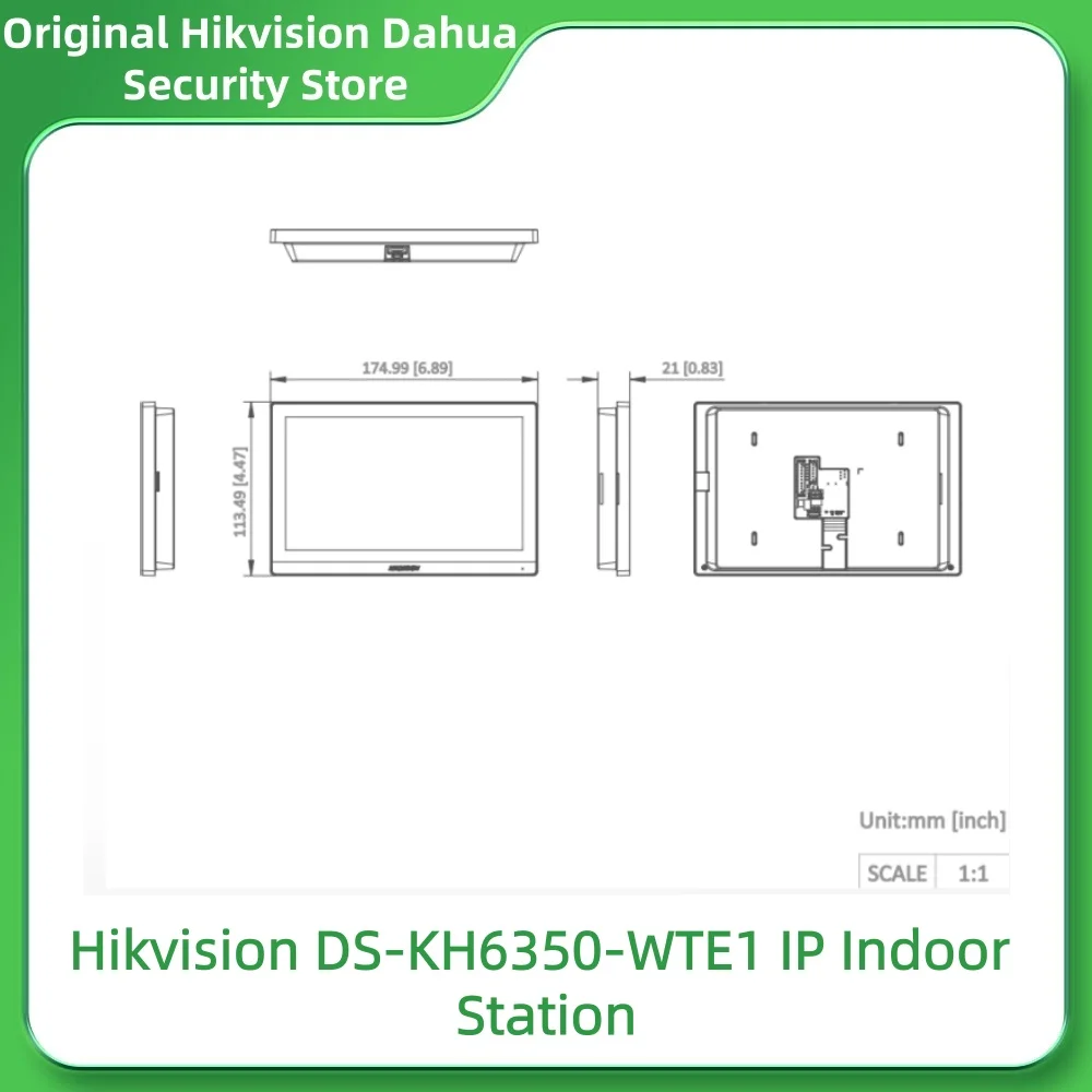 Hikvision Video Intercom DS-KH6350-WTE1 7-Inch Touch Screen Wifi Network Indoor Station Remotely Receive Calls