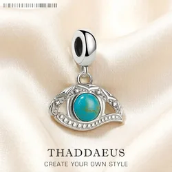 Horus Eyes Charm Pendants For Women Men 925 Sterling Silver Vintage Amulet Jewelry Fit Bracelet Necklace