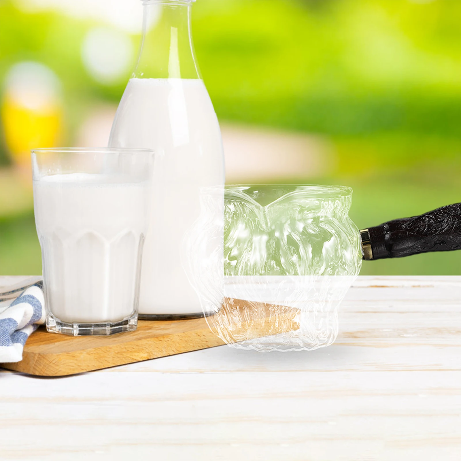 

Glass Milk Pitcher Clear Mini Creamer Container Transparent Small Espresso Cups Dispenser For Home Restaurant Hotel