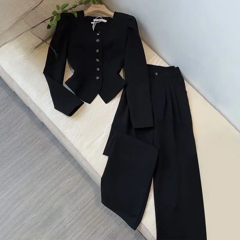 Women Elegant Blazer Pant Suit Vest Jacket Coat Top And Trousers Three Piece Set Matching Outfit Office Lady Prom Party Clothing