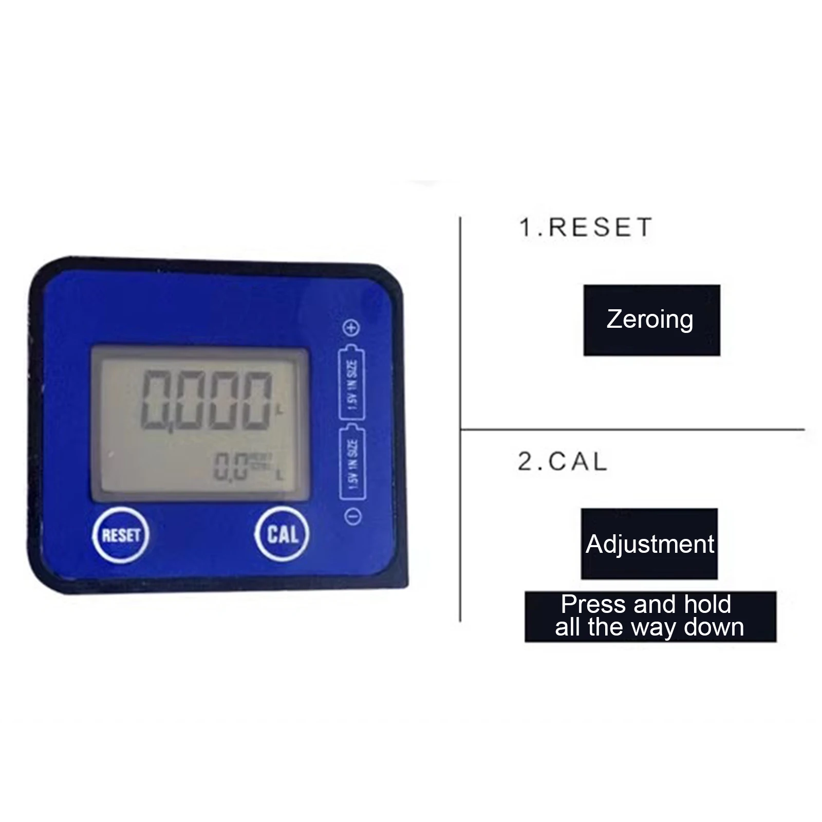 Flowmeter Gauge  LCD Display Flow Meter, High Accuracy Fuel Diesel Flow Meter 1/2 Flow Indicator Sensor Counter