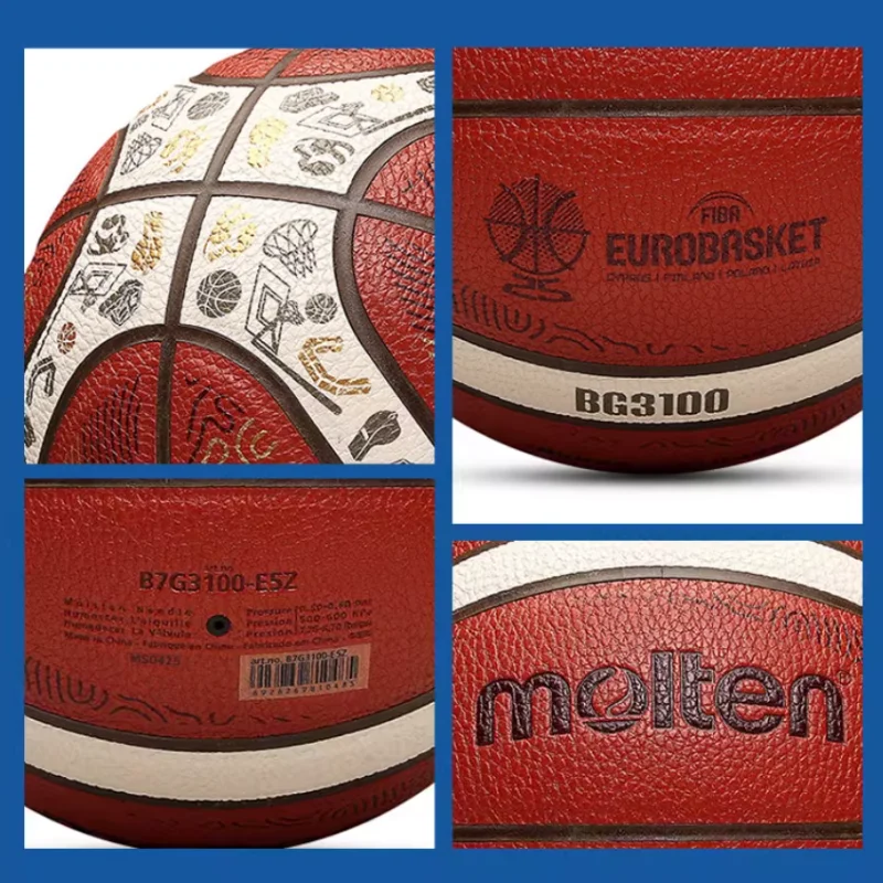 تصميم بصمة كرة السلة المنصهرة 2025 بالحجم الرسمي 7 مادة PU عالية المرونة ومقاومة التآكل للاستخدام الداخلي والخارجي