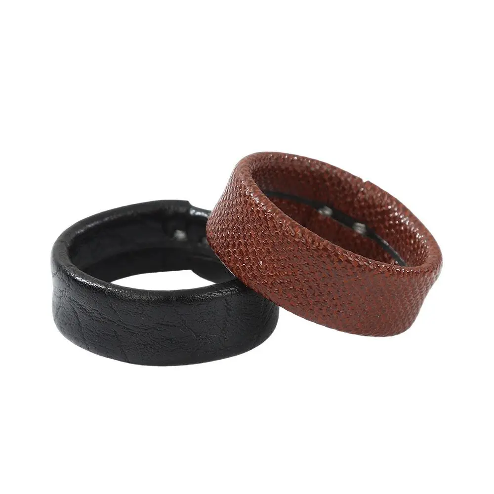 5pcs PU Leather Belt Loop Keeper Anti-Slip Faux Leather Belt Tail Fixing Ring Multi-Style Durable Belt Keeper Replacement