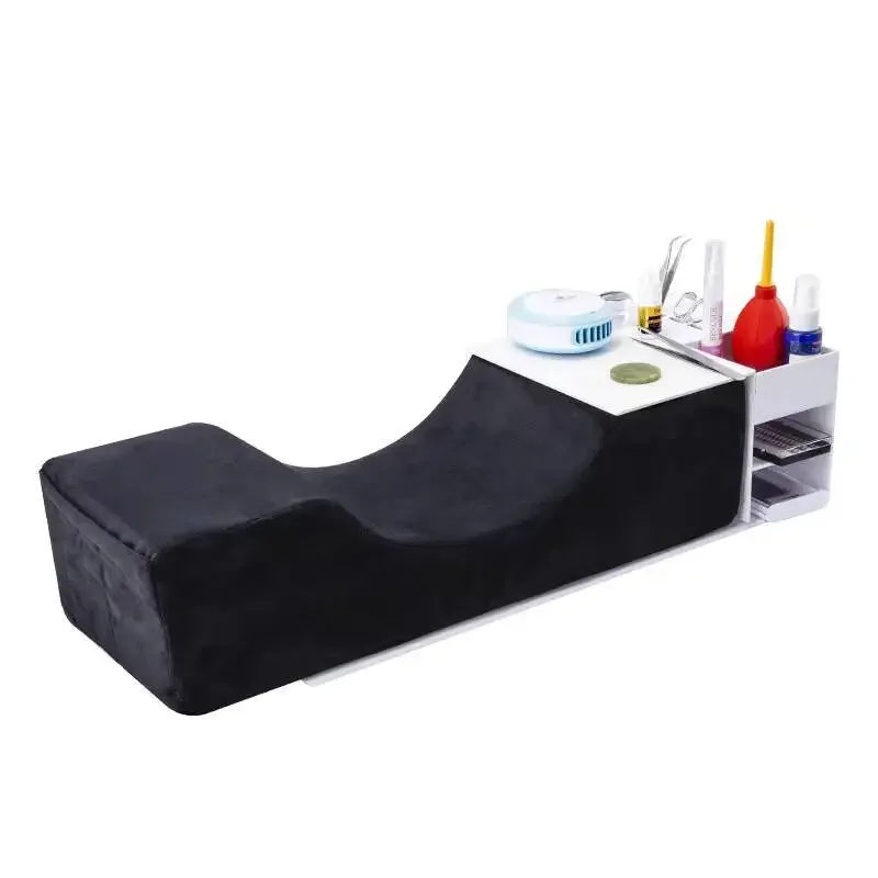 Memory Foam Neck Curve Beauty U Shape Ergonomic Curve Eyelash Extension Pillow with Shelf Stand Eyelash Shampoo Pillow for Neck