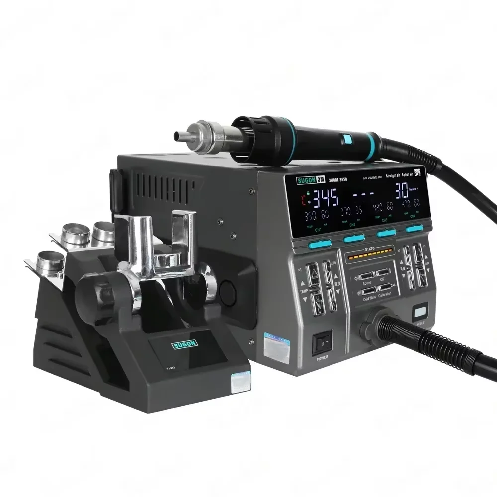 

SUGON 8650 1300W Hot Air Rework Station 3 Mode Digital Display Intelligent BGA Rework Station For BGA PCB Chip Repair Tool