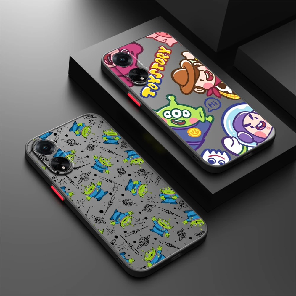 Disney Toy Story Cartoon Art Frosted Translucent For OPPO X5 X3 A54S A5 A94 A16 A53S A57 A74 A72 A96 A98 A78 5G Soft Phone Case