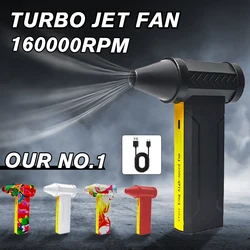 160000 RPM Brushless 10000mAh Motor Electric Turbo Jet Fan High-Speed Turbo Violent Fan Rechargeable Powerful Dust Blower