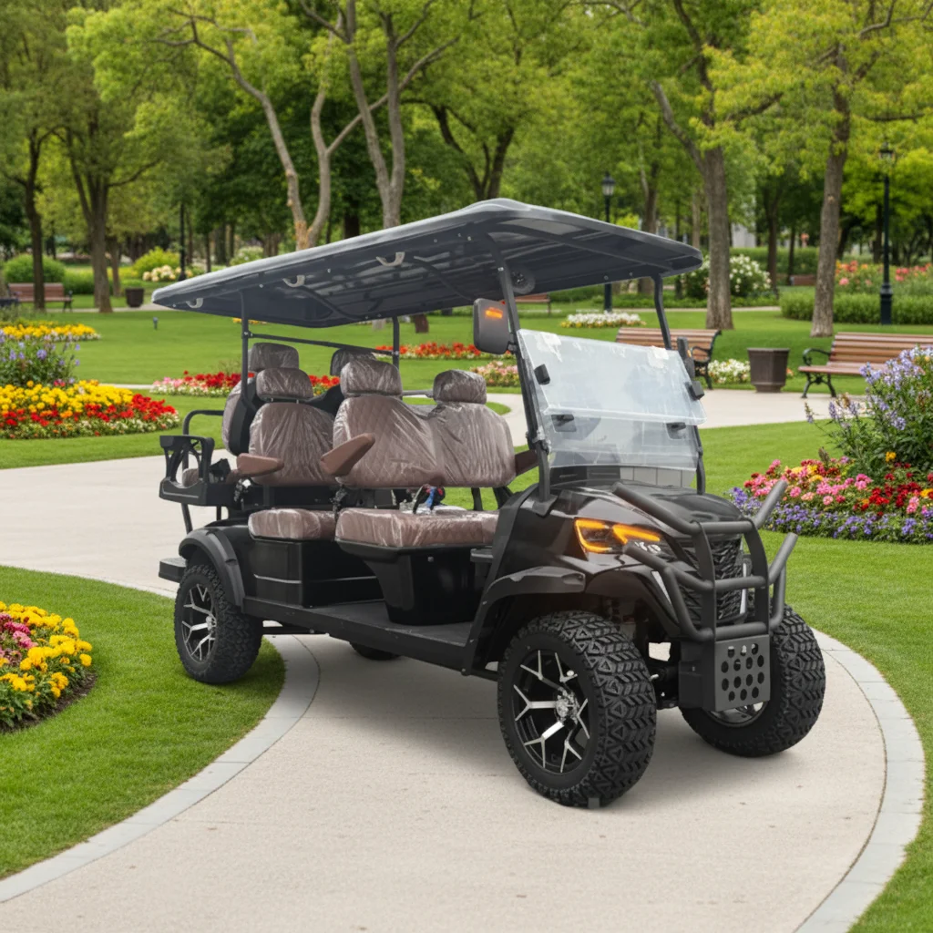 

Новейший электрический гольф-кар 2026 года, 48В/60В/72В, различные типы, внедорожный гольф-багги 4x4, вездеходный, 6-местный гольф-кар