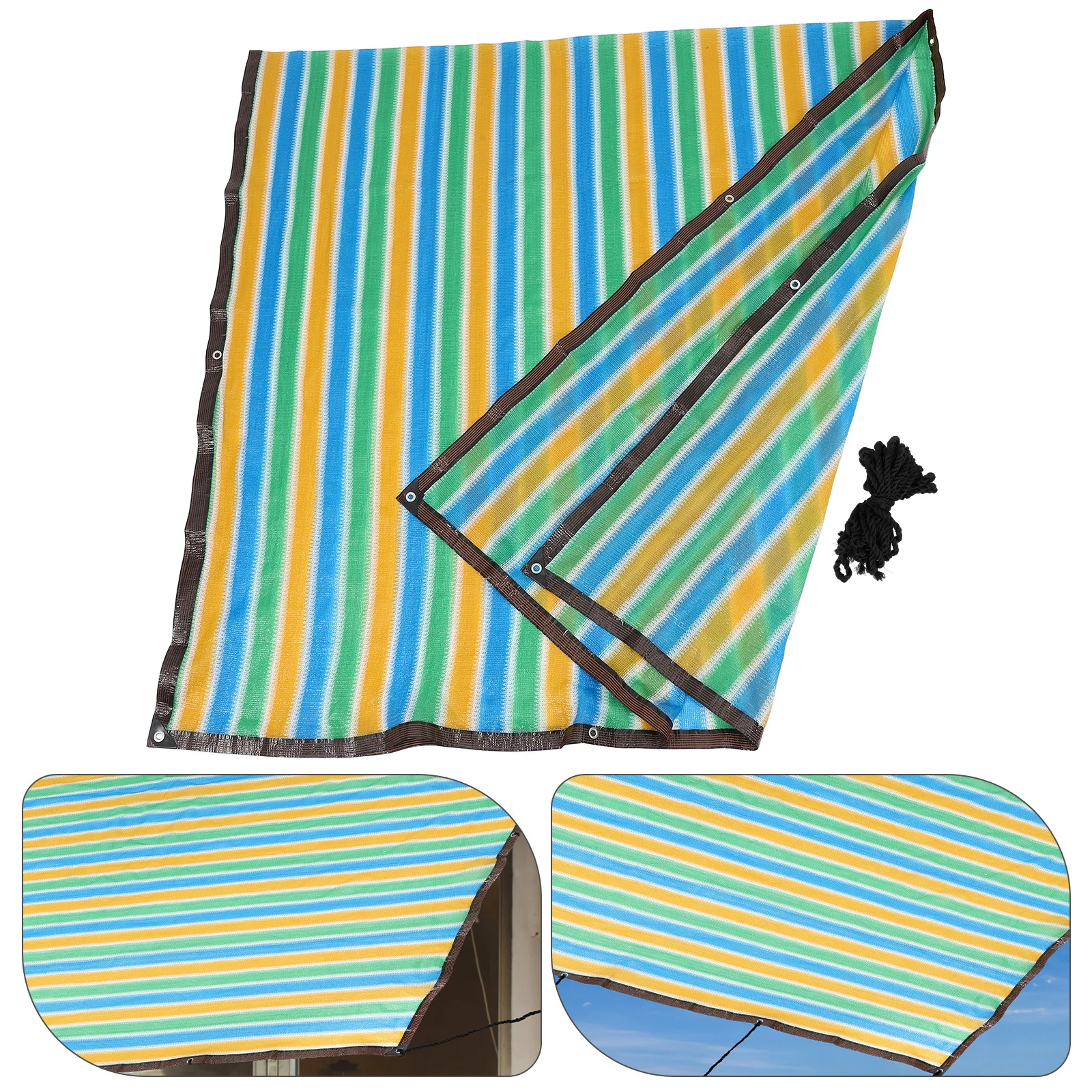 

1pc Sun Shade Net Thickened Dense Mesh For Patio Balcony Garden Uv Protection Reinforced Corners With Grommets Durable Outdoor