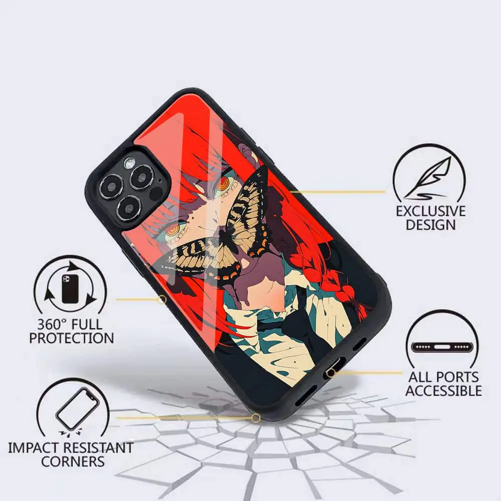 C-Chainsaw Man-S Armadura De For Magsafe Funda De Carga Inalámbrica Magnética Para For IPhone 11 12 13 14 15 16 17 Pro Max Ai