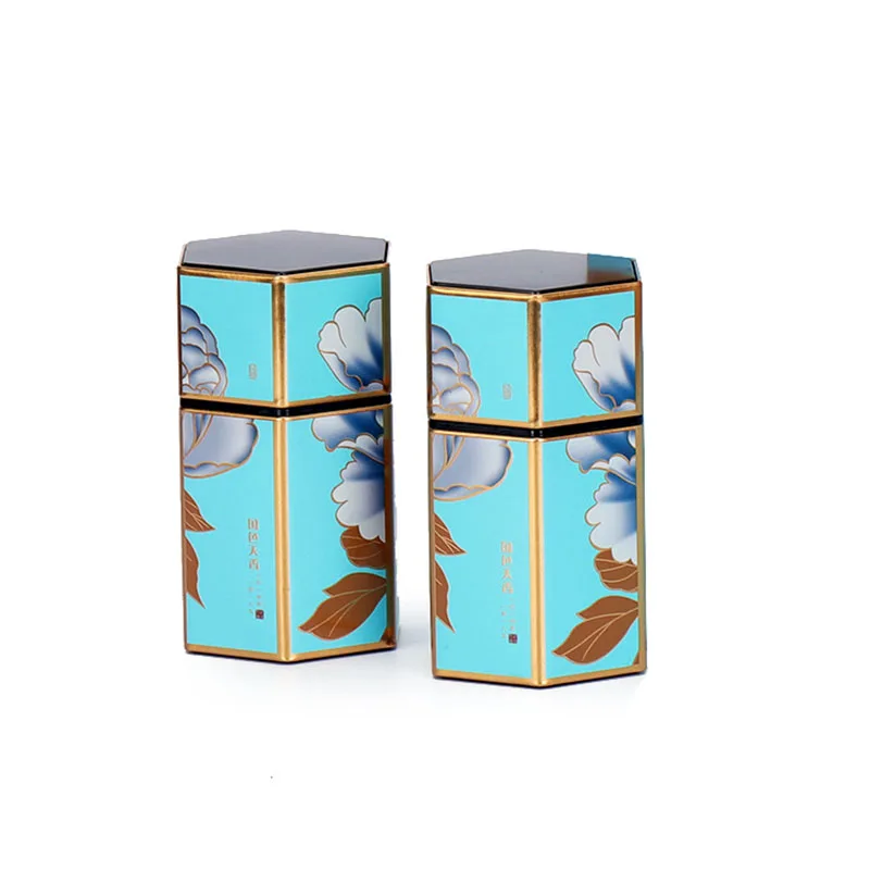 Hexagon Tea Storage Containers, Coffee Tins, Food Storage Container for Tea, Coffee Herb, Candy, Chocolate, Sugar Spices