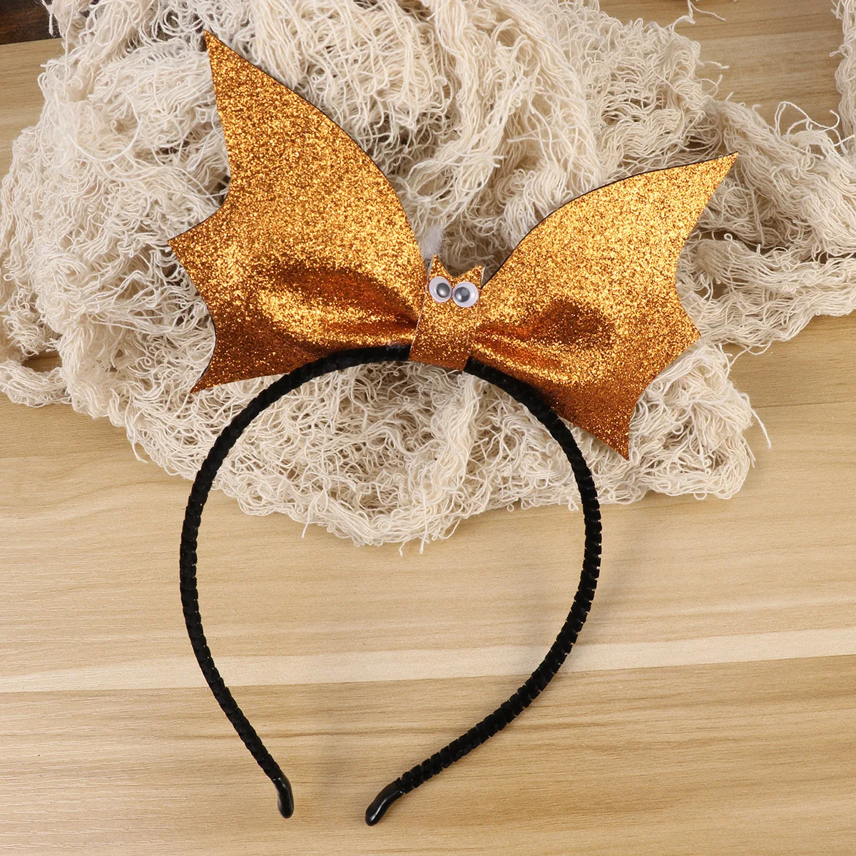 

Sequin Bat Headband For Kids Lightweight Hair Hoops Creative Gift Costume Party Carnival Christmas Easter Event Golden
