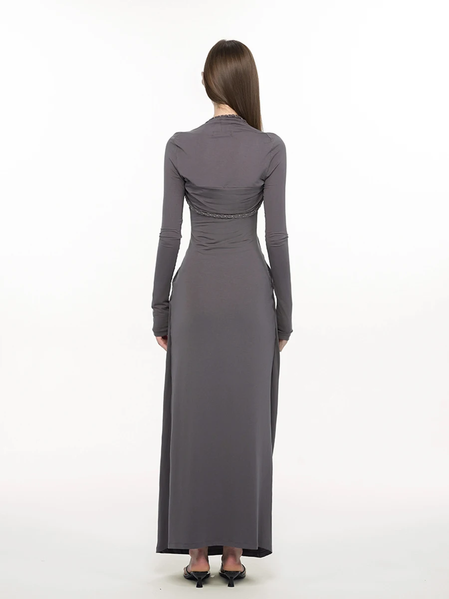 REDDACHiC Elegante Gevlochten Bolero Jurk Set Casual Modal Extra crop Vest Shirring Corset Maxi Halter Jurk Dames Dagelijks gebruik