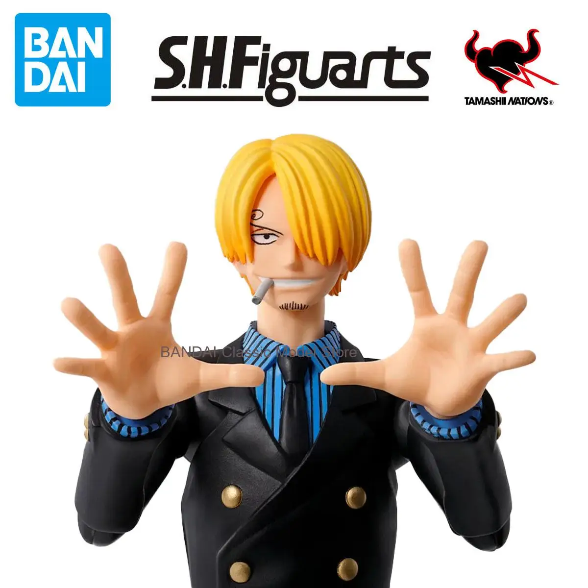 

Оригинальная аниме-фигурка Bandai One Piece S.H.Figuarts SANJI -ROMANCE DAWN-Action, игрушка-модель, подарок для детей