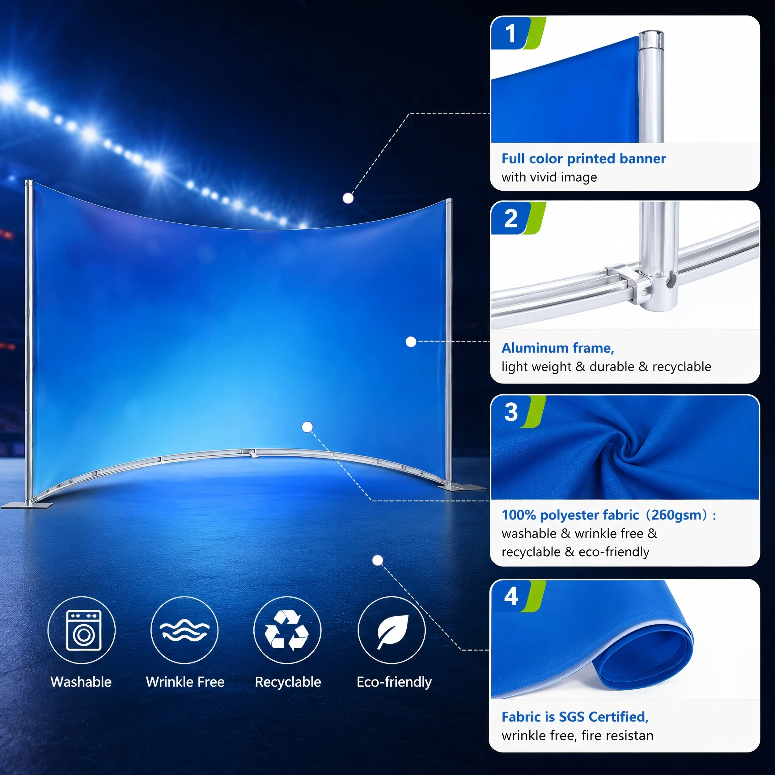 Professional-grade SEG Silicone Edge One-piece Housing Full Kit for Museum Tension Fabric Systems