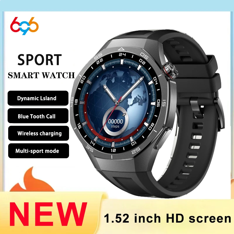 

Smart Watch Men Sport Blue Tooth Call Heart Rate Health Music Information Reminder Voice Assistant 2025 Smartwatch Calculator
