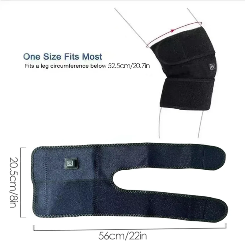 A83G - Elektryczny masażer na kolano z funkcją grzania, ogrzewany stabilizator kolana na artretyzm, stawy, na zimne nogi, ocieplacz na nogi