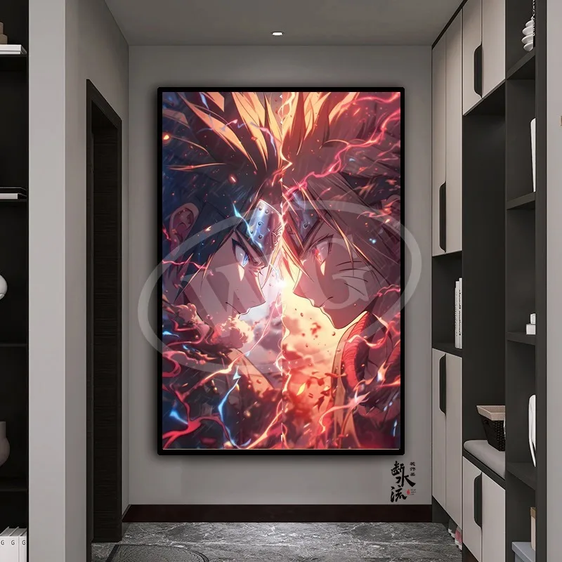 Naruto Anime Decoration Painting, Naruto Kakashi Uchiha Itachi Xiao Organization Poster, Home Entrance Hanging Painting