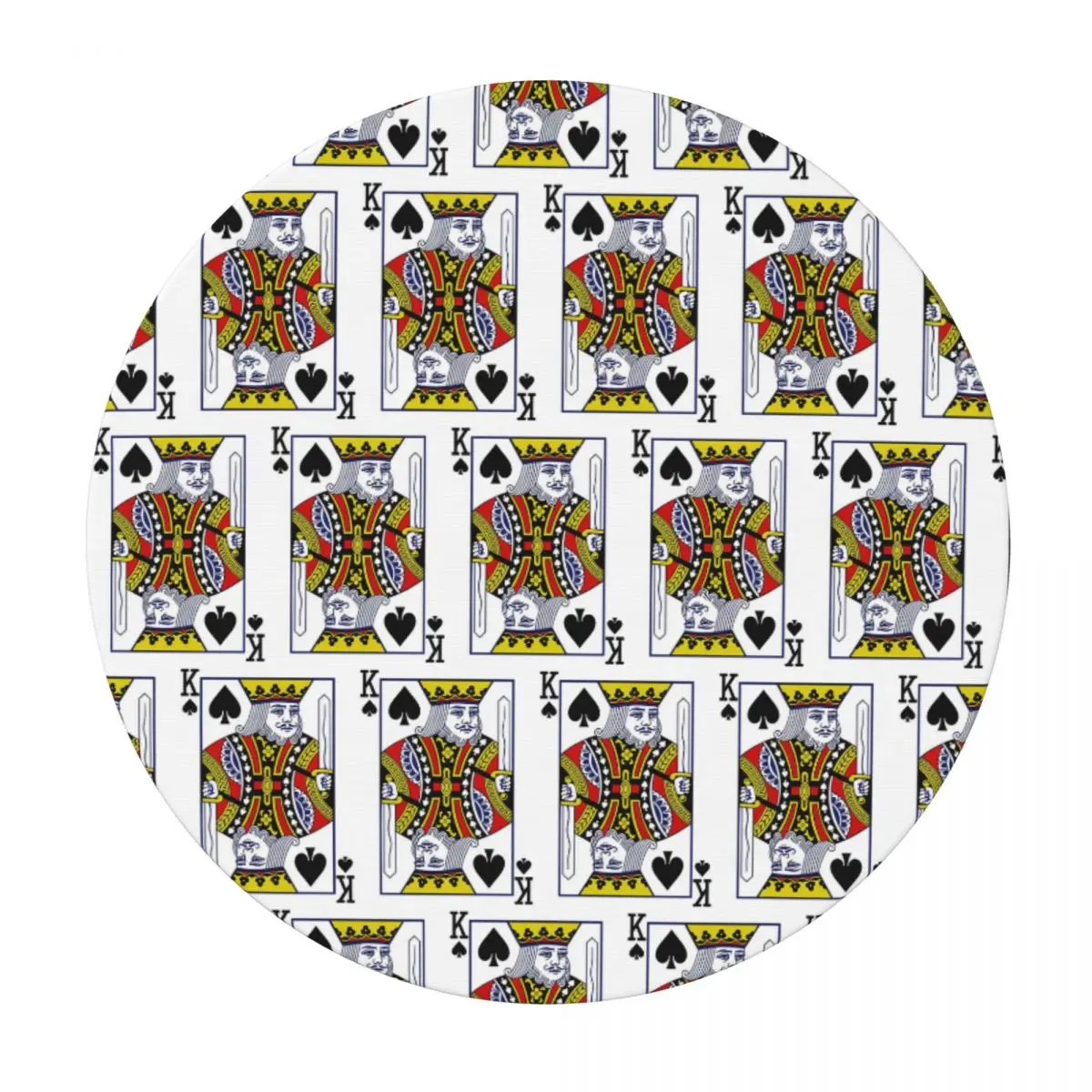 King Of Spades Playing Card Waterproof Round Tablecloth Oilproof Table Cloth for Kitchen Events Dining Table Cover