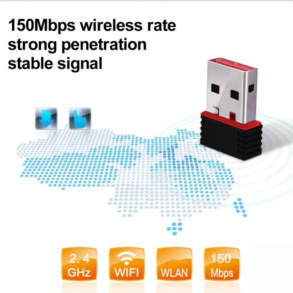 1/2/3PCS 150 Mbps Network Card Mini Wireless Network Adapter 802.11 B/g/n Usb Wifi Dongle Portable Laptop Accessories