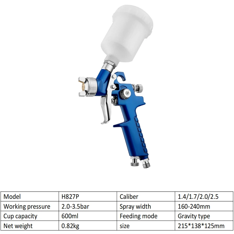 Pneumatic Pressure Micro Spray Gun Automotive Furniture Paint Decoration Spray Tool Model Making Commercial Manufacturing Kit