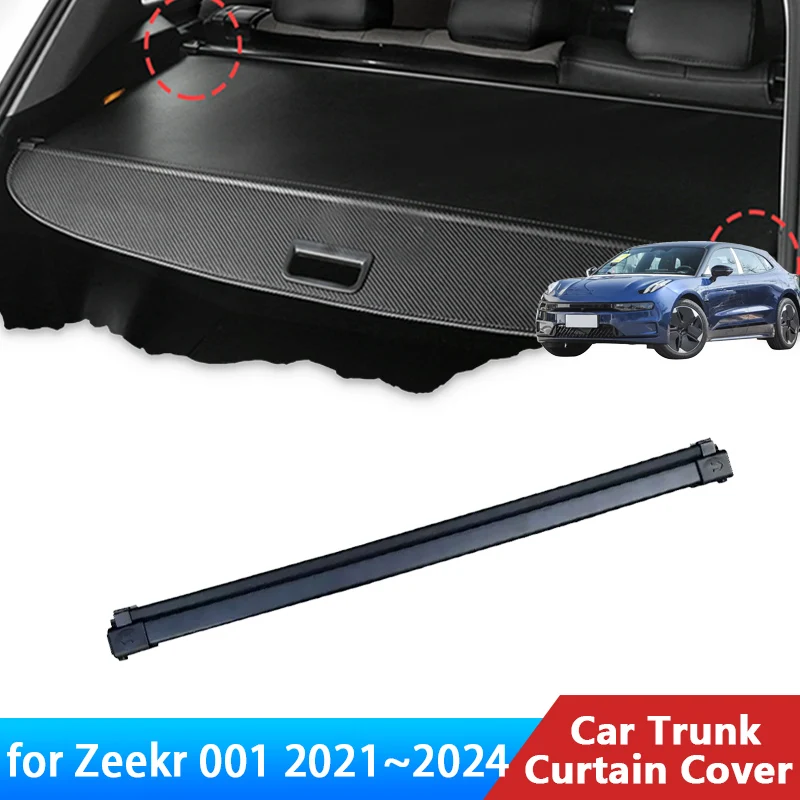 

For Geely Zeekr 001 2021 2022 2023 2024 Accessories Car Trunk Cargo Cover Mat Rear Boot Curtain Retractable Anti-peeping Parts