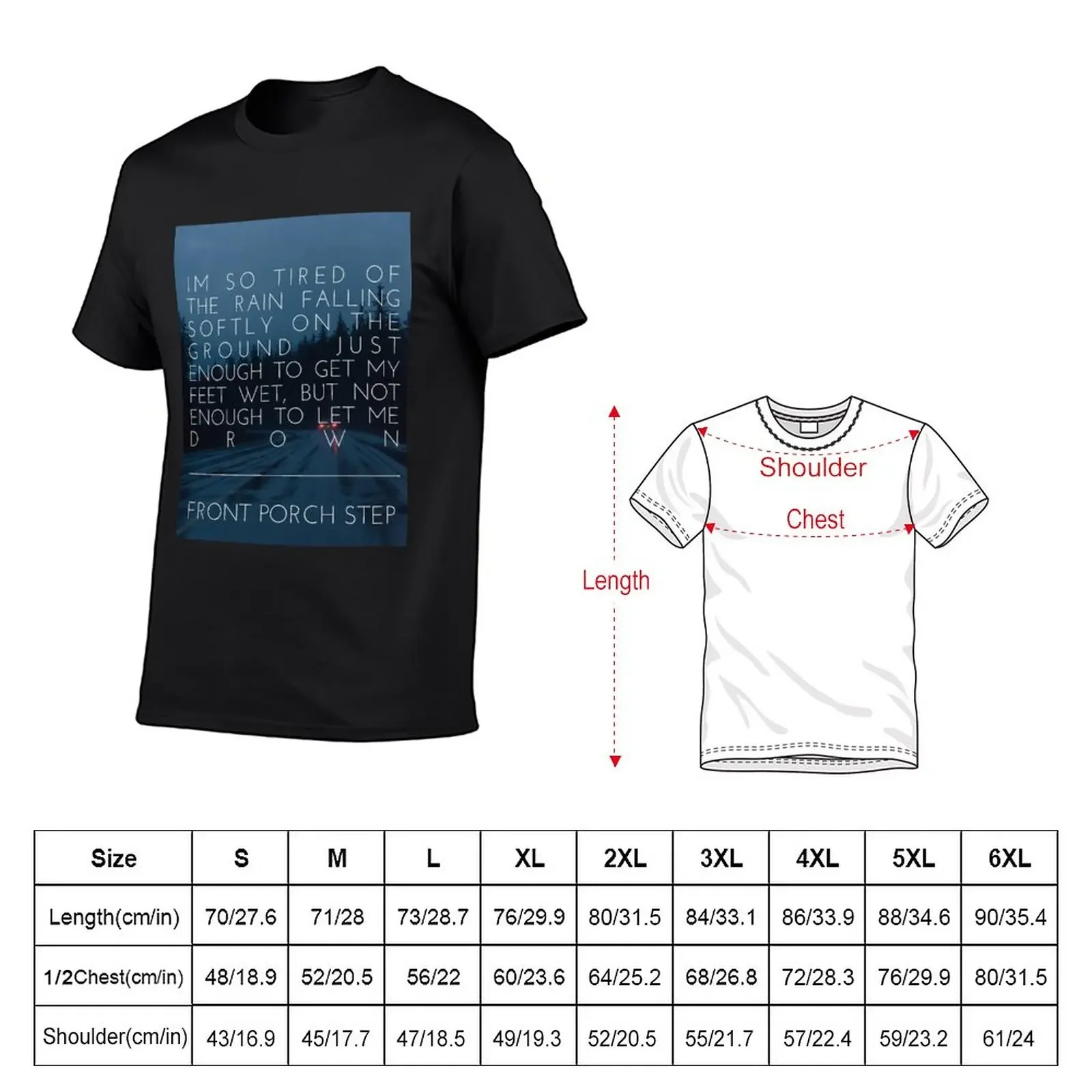 Front Porch Step - Drown T-Shirt plus size tops for a boy anime heavy weight t shirts for men