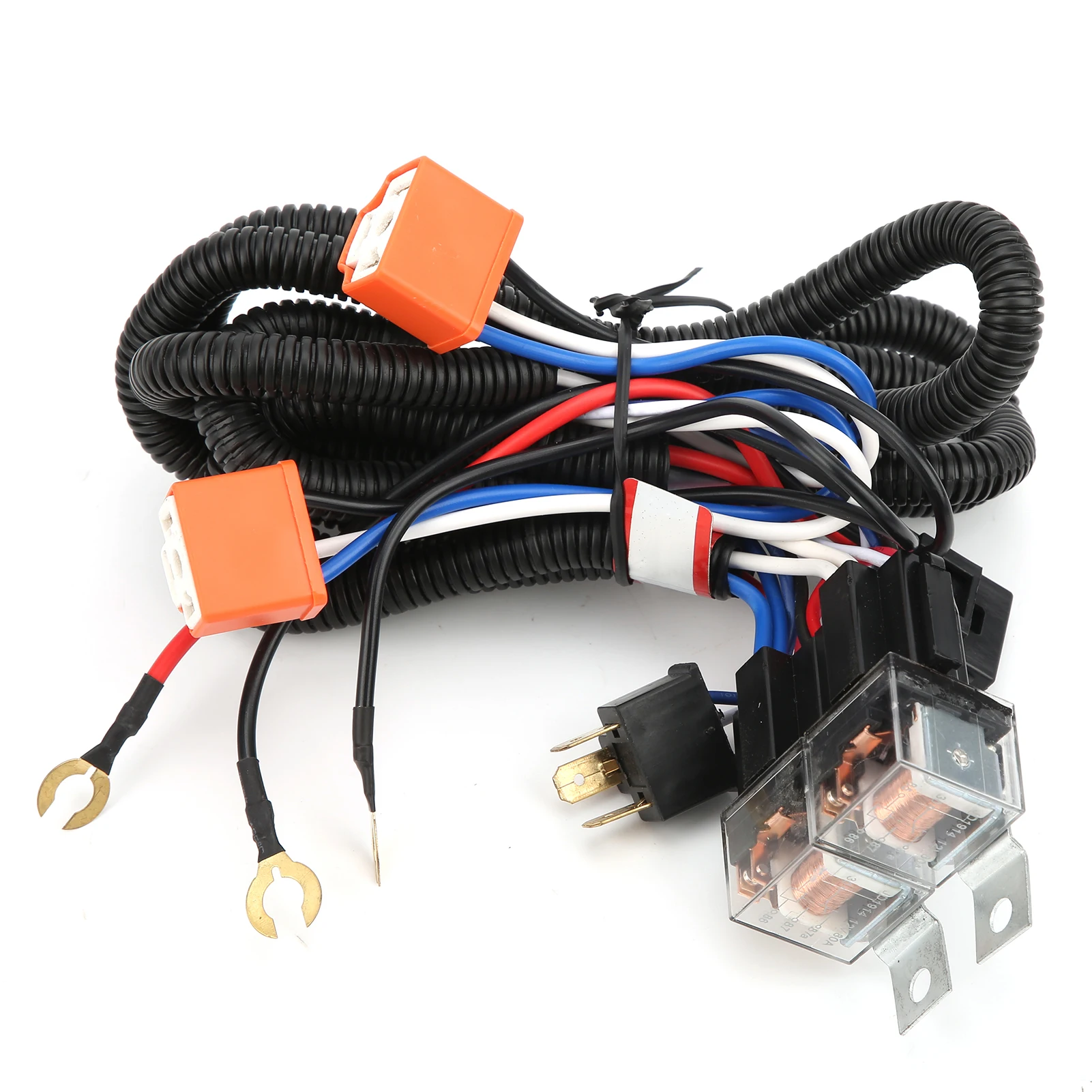 

Headlamp Relay Wiring Harness Headlight Relay Wiring Harness PE Waterproof Cord Kit Headlamp Brightener DC 12V Headlight Parts
