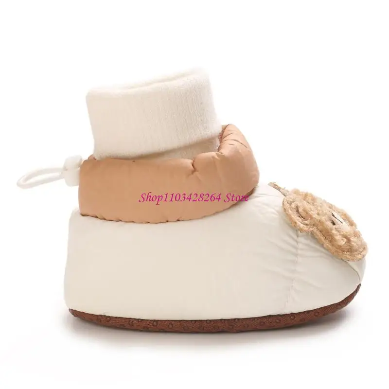 جوارب قطنية سهلة الارتداء للطفل مع قاعدة سميكة مضادة للانزلاق، أحذية مشي ناعمة ومريحة