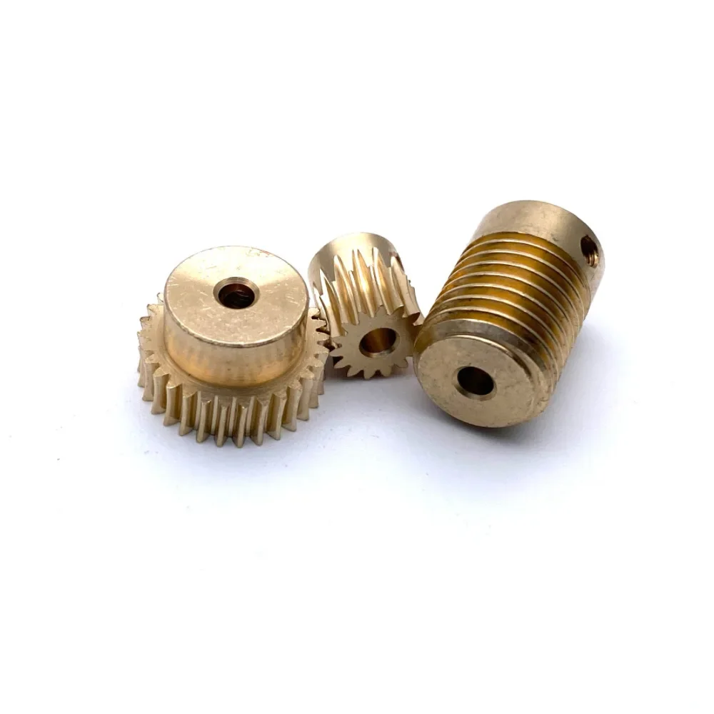 0.5M Precision Enveloping Worm Turbine Gear 1:10/15/20/25/30/40/50/60 Teeth 2/3/4/5/6mm Transmission Mechanism