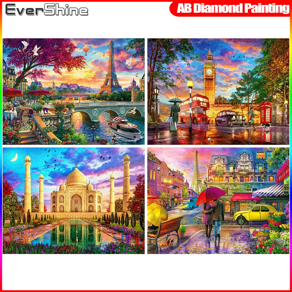 

EverShine Алмазная вышивка, пейзаж, картина фотообои, картина в виде замка AB, мозаика, Новое поступление, Декор для дома