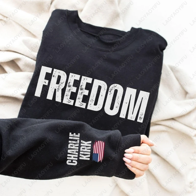 

Charlie Kirk Freedom Sweatshirt Justice for Men Women Patriotic Civil Rights Long Sleeve Pullover Casual Classics Vintage Hoodie