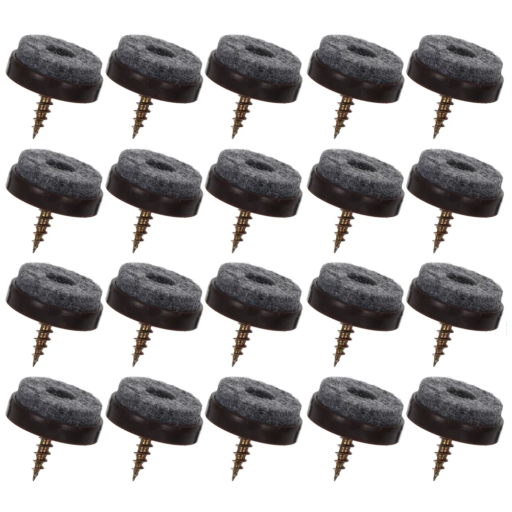 20 Pcs Felt Floor Nails Furniture Glide Tacks Protector Protective Pad Leg Pads Table Bottom Legs