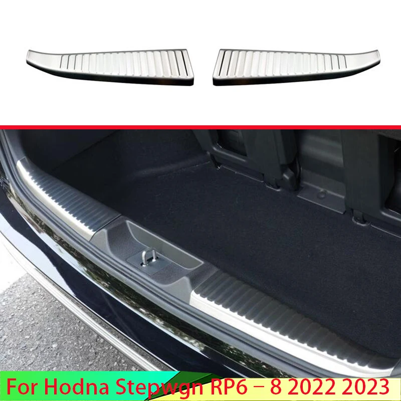 

For HONDA Stepwgn Spada/Air 2023-2025 Car Accessories Stainless Steel Rear Trunk Scuff Plate Door Sill Cover Molding Garnish