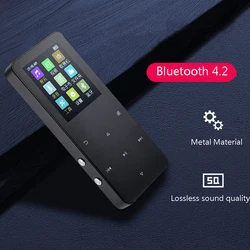1Pc MP3/MP4 Player With Bluetooth Built-in Speaker Touch Key FM Radio Video Player 1.8 Inch Metal Hifi Player Walkman