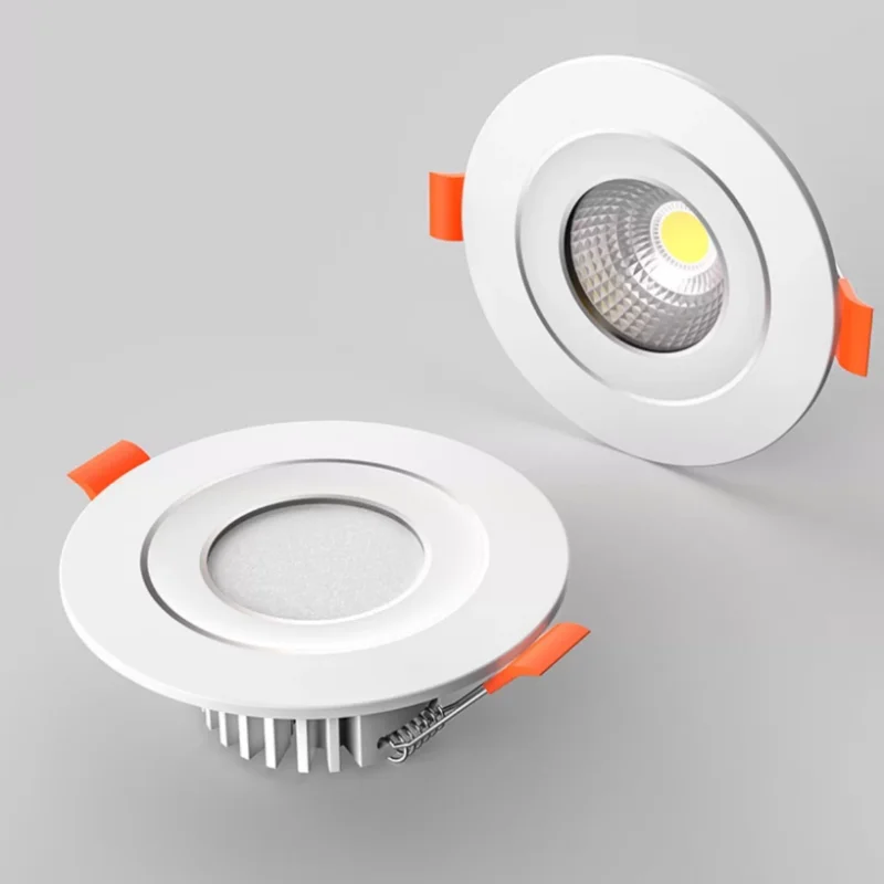 

10 шт. круглые встраиваемые светодиодные потолочные светильники 3 Вт 5 Вт 7 Вт COB потолочный светильник точечные светильники AC110-220V алюминиевое домашнее освещение