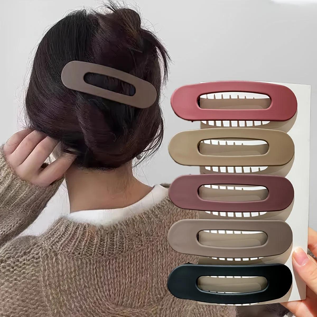 

Женская модель 6 шт., цвет Моранди, модная и простая, большая заколка для волос, подходит для использования по бокам и хвостиках