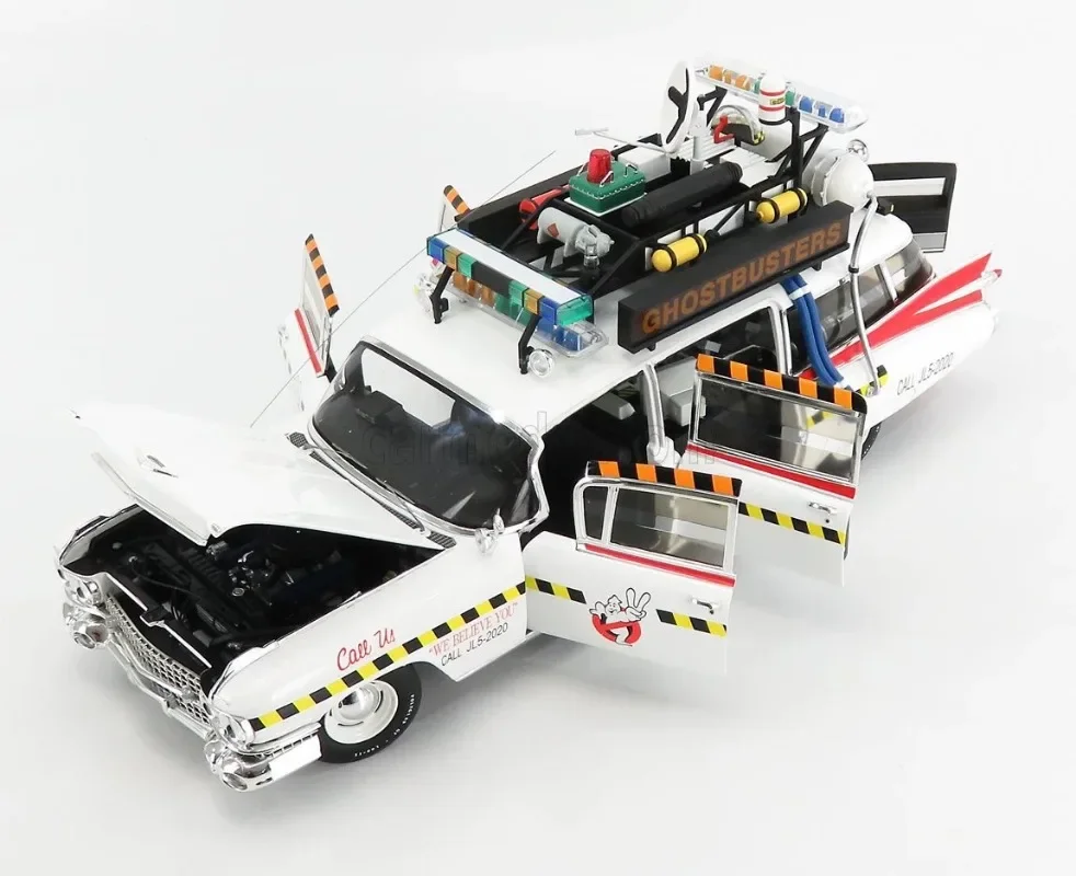 Ghostbusters Film Version Car MOVABLE PARTS Ectomobile Ecto-1A Modelling  Figure 1:18 Fine Version Collectible Toys Gift