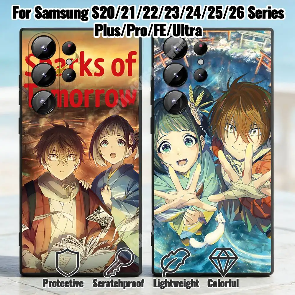 Sparks Of Tomorrow Anime Phone Case for Samsung Galaxy S21 S22 S23 S24 S25 S26 Ultra Plus FE Lite Silicone Bumper